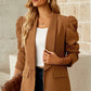 Puff Sleeve Shawl Collar Blazer