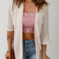 Ribbed Open Front Knit Cardigan