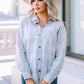 Plaid Button-Up Dropped Shoulder Shirt