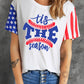 Stars and Stripes Graphic Round Neck Tee