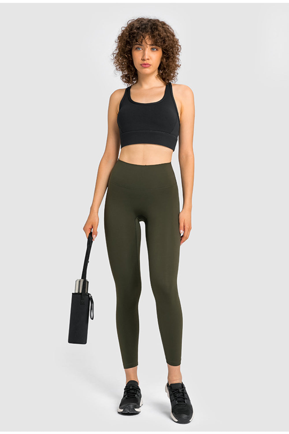 Mesh Panel Racerback Longline Sports Bra