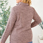 Plus Size Heathered Quarter Zip Pullover