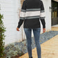 Quarter-Zip Rib-Knit Collared Sweater