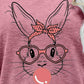 Easter Bunny Graphic Round Neck T-Shirt