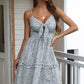 Ditsy Floral Tiered Tie Detail Dress