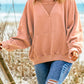 Dropped Shoulder Sweatshirt with Kangaroo Pocket