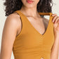 Gathered Detail Halter Neck Sports Bra