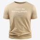 Slogan Graphic Round Neck Short Sleeve Tee