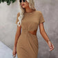 Twisted Cutout Short Sleeve Dress