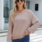 Raglan Sleeve Ribbed Trim Sweater