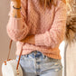 Cable-Knit Eyelash Sweater