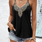 Contrast Eyelet Cami Top