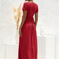 Short Sleeve Round Neck Maxi Dress