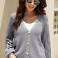 Openwork Raglan Sleeve Cardigan