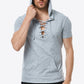 Lace-Up Short Sleeve Hoodie