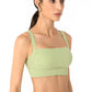 Open Back Pleated Detail Sports Bra