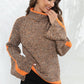 Contrast High Neck Sweater