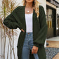 Dropped Shoulder Longline Cardigan with Pockets
