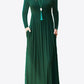 Round Neck Empire Waist Pocket Dress