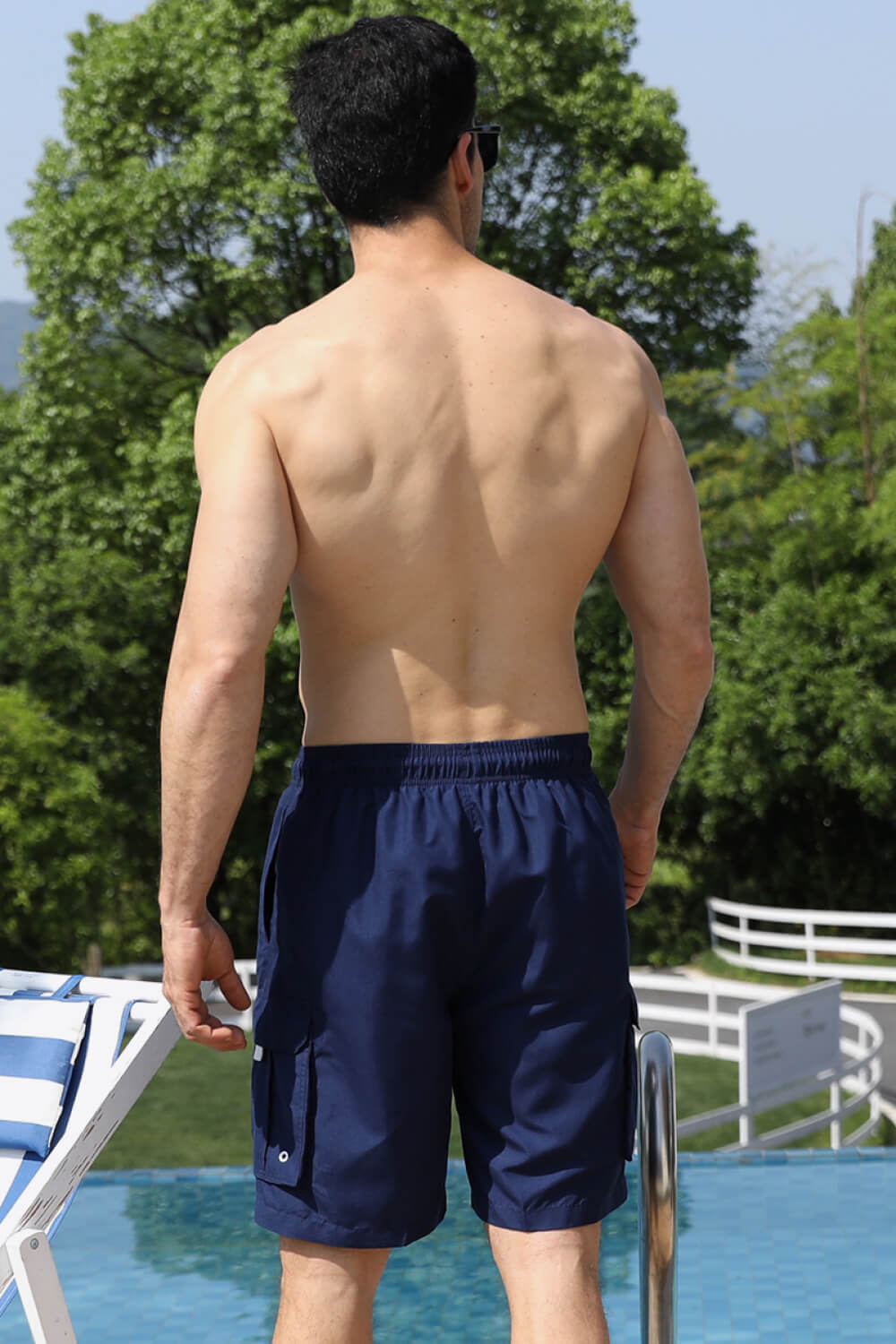 Drawstring Waist Cargo Shorts