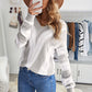 Color Block  Drop Shoulder Sweater