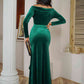 Ruffled Off-Shoulder Long Sleeve Dress