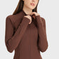 Zip Up Thumbhole Sleeve Sports Jacket with Pockets