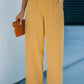 High Waist Wide Leg Pants with Pockets