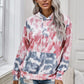 Tie-Dye Dropped Shoulder Drawstring Hoodie