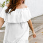 Plus Size Swiss Dot Off-Shoulder Tiered Dress