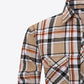 Plaid Button-Front Long Sleeve Shirt with Pockets