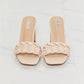 MMShoes Top of the World Braided Block Heel Sandals in Beige