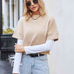 Round Neck Short Sleeve Knit Top