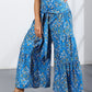 Printed Tie-Front Culottes