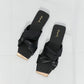 Qupid Ladies' Lunch Square Toe Crisscross Slide