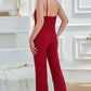 Gingham V-Neck Cami and Tied Pants Lounge Set