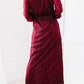 Rhinestone Surplice Split Maxi Dress