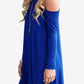 Cold-Shoulder Long Sleeve Round Neck Dress