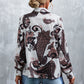 Printed Button Down Long Sleeve Shirt