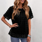 Swiss Dot Round Neck Blouse