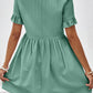 V-Neck Flounce Sleeve A-Line Dress
