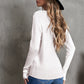 One-Shoulder Long Sleeve Ribbed Top