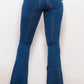 Buttoned Flare Long Jeans