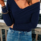 V-Neck Long Sleeve Top