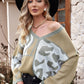Leopard Center Seam Drop Shoulder Sweater
