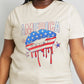 Simply Love Full Size AMERICA Star and Stripe Lip Graphic Cotton Tee