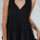 Tie Neck Frill Trim Sleeveless Babydoll Top