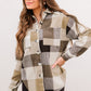 Plaid Brushed Button-Up Shacket
