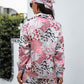 Floral Shirt and Shorts Set with Hair Scarf