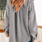 Button Front Fleece Shacket with Breast Pockets